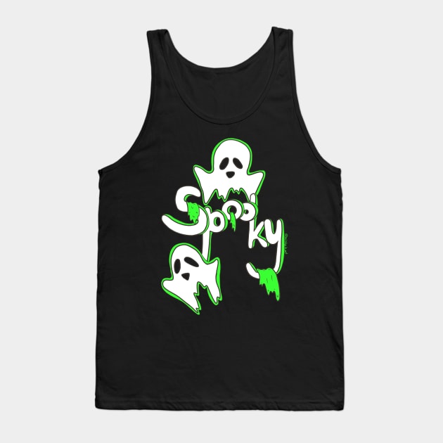 Spooky Ghosts on a black background Tank Top by Missing.In.Art